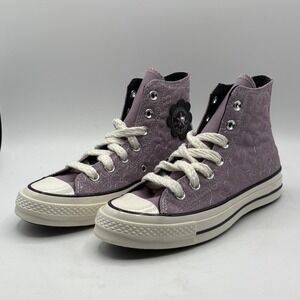 Converse Chuck 70 Gradient Flowers Hi Top Sneakers Orchid Dust/Egret/Black Sz 6
